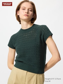 Textured Linen Crew Neck Jumper (Short Sleeve)
