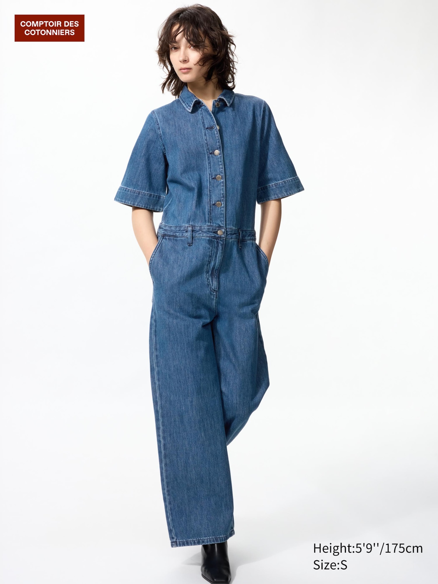 Tuta Jeans Maniche Corte