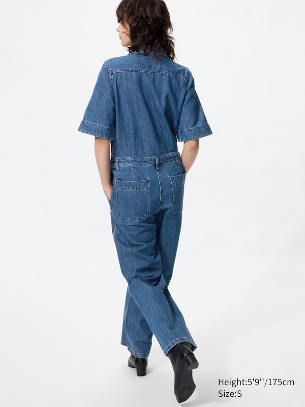 Denim Jumpsuit (Short Sleeve)