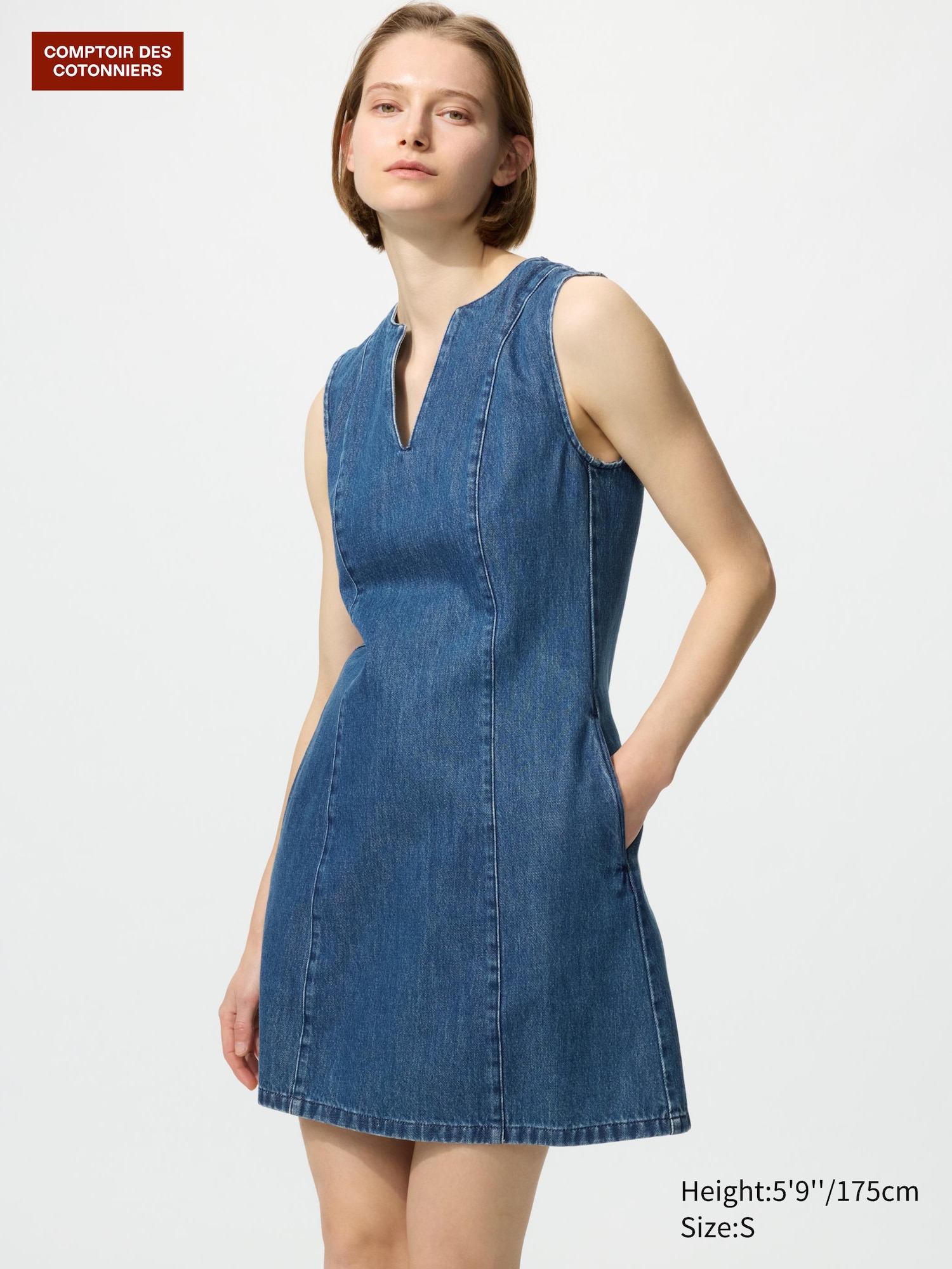 Vestito Jeans Senza Maniche