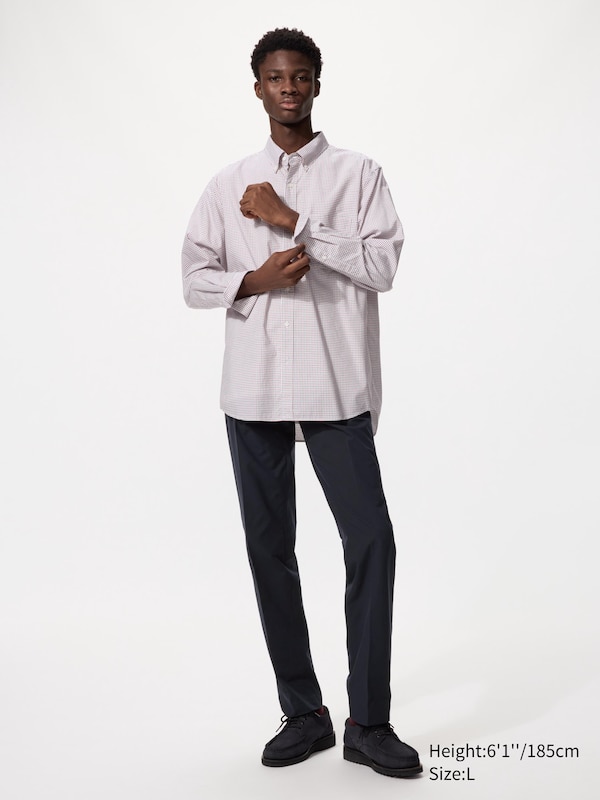 Broadcloth Regular Fit Shirt (Button-Down Collar, Check)