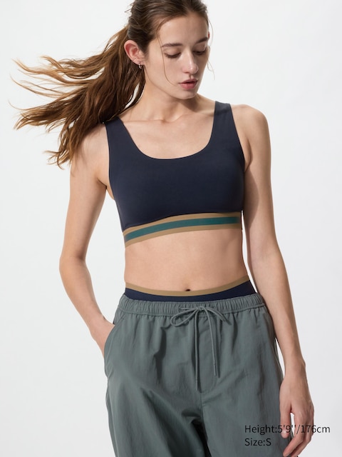 Uniqlo - Soutien-Gorge Sans Armatures (Active) - Bleu Marine - Xs