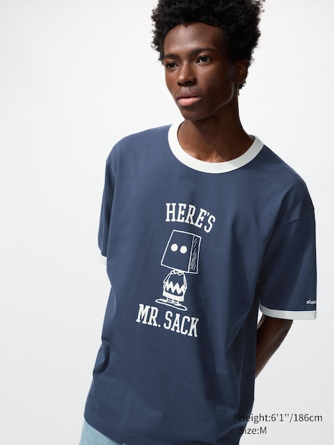 Uniqlo - T-Shirt Ut Peanuts - Bleu Marine - Xxl