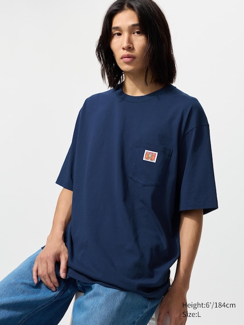 Uniqlo - Ny Pop Art Ut Camiseta (Keith Haring) - S Azul Hombre