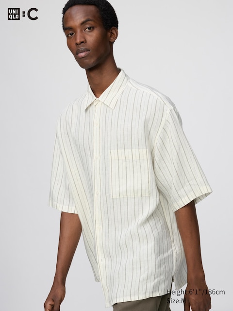 Uniqlo - Chemise Oversize 100% Lin Premium - Blanc Cassé - Xxl