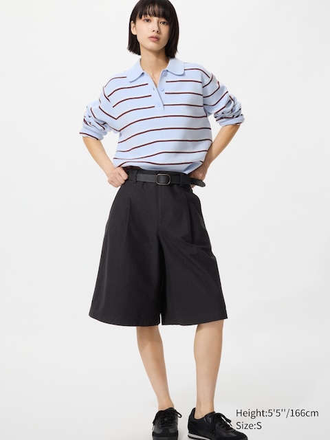 Uniqlo - Short Plissé En Jersey - Noir - M