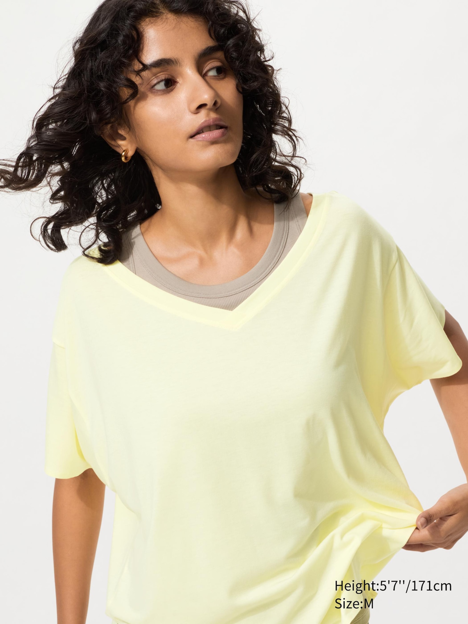 T-shirt AIRism Oversized Scollo a V