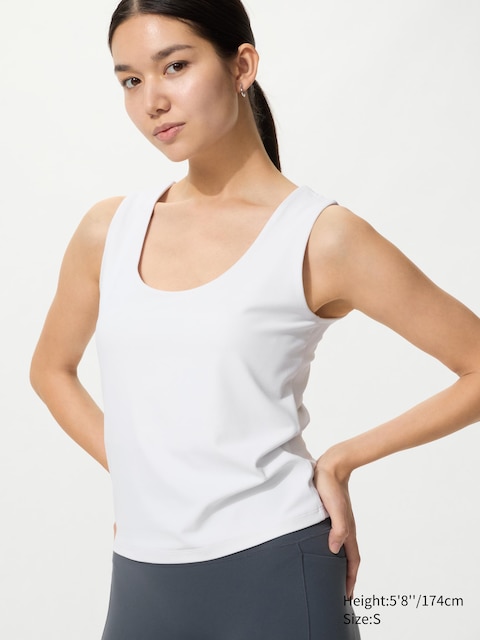 Uniqlo - T-Shirt Active Ultra Stretch (Sans Manches) - Blanc - M