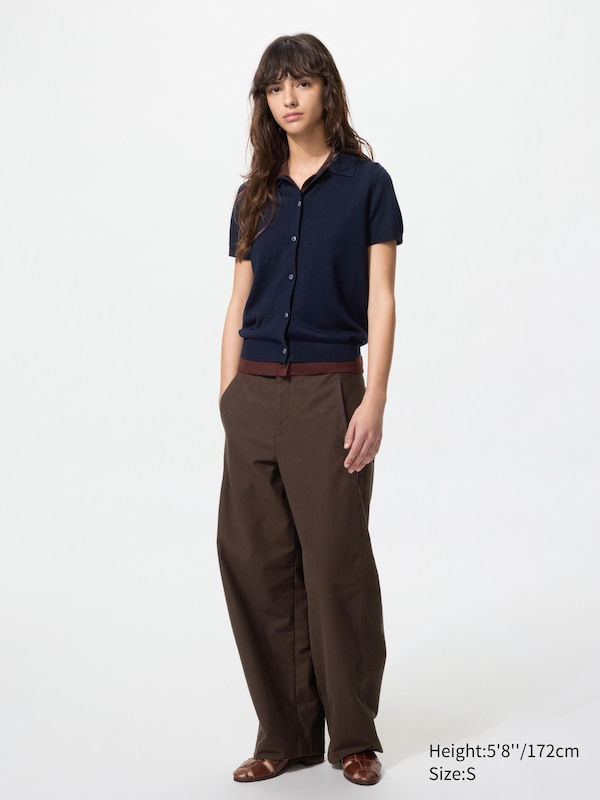 Merino Blend Polo Cardigan