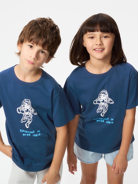 Uniqlo - T-Shirt Ut Jason Polan - Bleu - 9-10 Ans (140Cm)