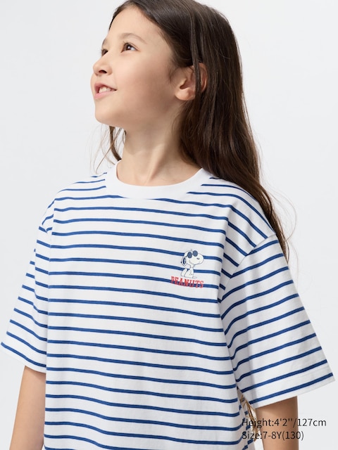 Uniqlo - T-Shirt Ut Peanuts - Bleu - 3-4 Ans (110Cm)