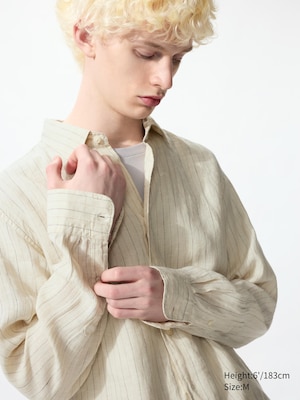 100% Premium Linen Shirt (Striped)