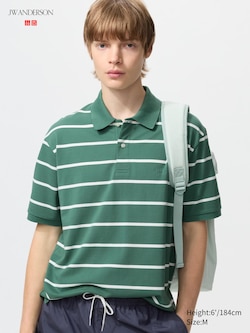 DRY Piqué Polo Shirt (Wide Striped)