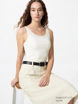 Soft Modal Sleeveless Top (Lace Pointelle)