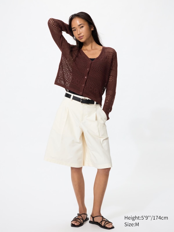 Crochet V Neck Cardigan