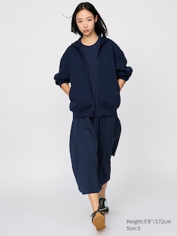 Sweat zippé oversize à capuche