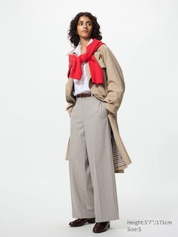 Smart Wide Trousers (Striped)