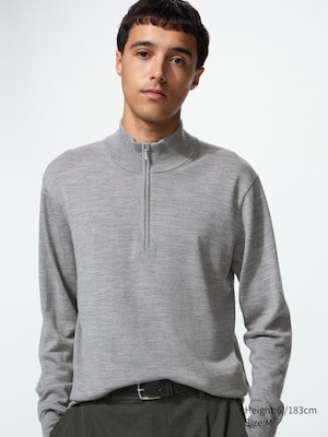100% Merino Half-Zip Jumper
