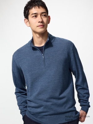 100% Merino Half-Zip Jumper