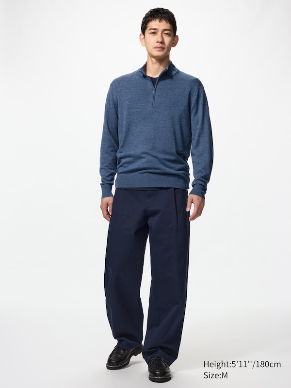 100% Merino Half-Zip Jumper