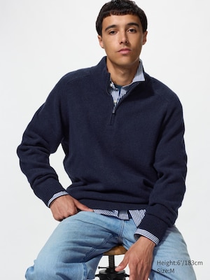 Soufflé Yarn Half-Zip Jumper