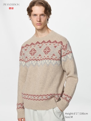 Lambswool Fair Isle Crew Neck Jumper