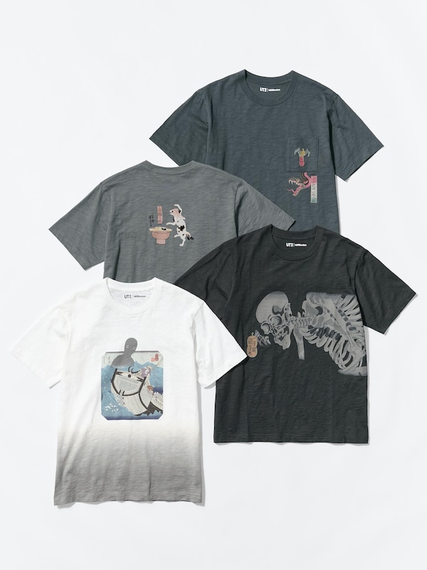 Ukiyo-e Black UT Graphic T-Shirt