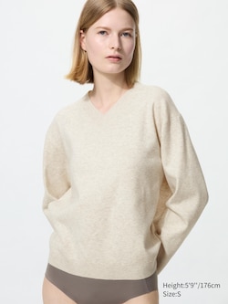 Washable Knit V Neck Jumper (Smooth)