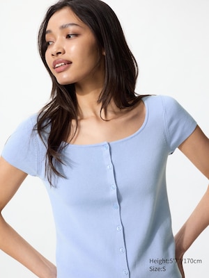 Round Neck Cardigan (Short Sleeve)