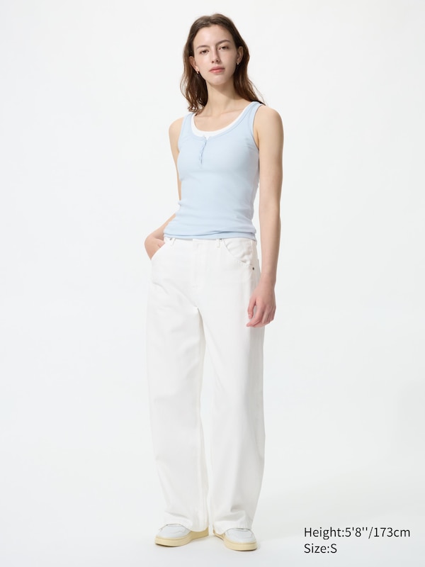 Henley Neck Sleeveless Top