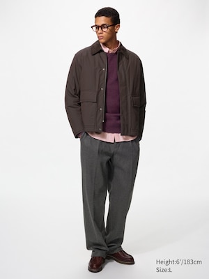 Pleated Wide Trousers (Brushed Jersey, Longer)