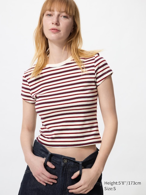 Uniqlo - Mini T-Shirt (Rayé) - Rouge - S