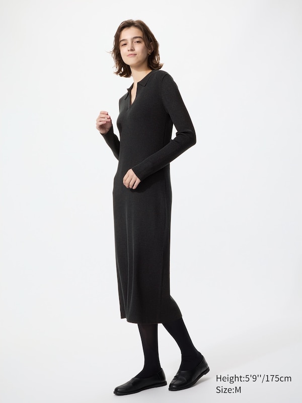 Knit Polo Dress (Long Sleeve)