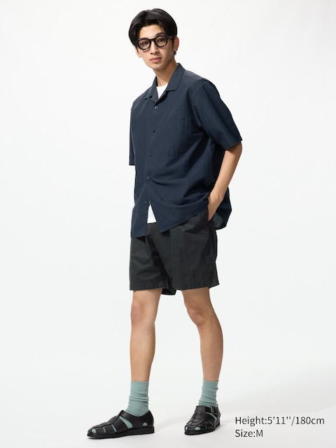 Uniqlo - Short Easy En Lin Mélangé - Noir - M