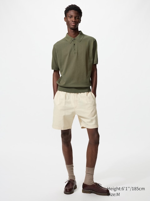 Uniqlo - Short Easy En Lin Mélangé - Nude - S