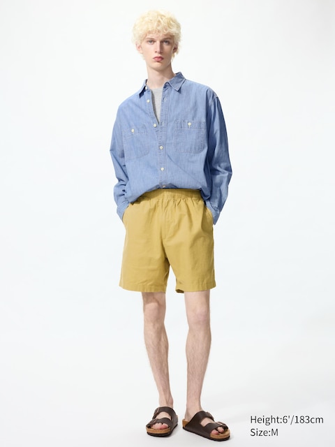 Uniqlo - Short Easy En Lin Mélangé - Jaune - M