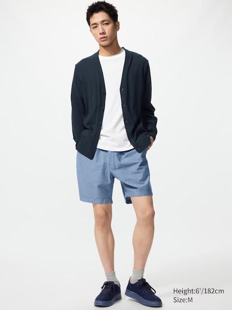 Uniqlo - Short Easy En Lin Mélangé - Bleu - Xs