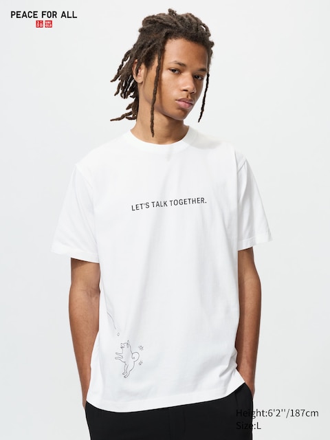 Uniqlo - T-Shirt Peace For All (Kuriyama) - Blanc - Xxl