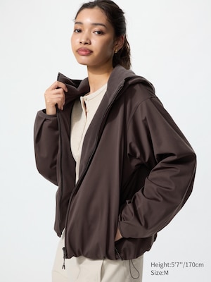 Windproof Fleece Reversible Full-Zip Hoodie