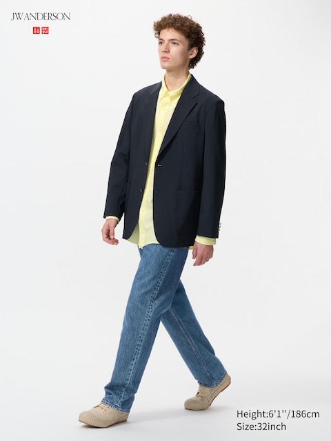 Uniqlo - Jean Droit (Long) - Bleu - 35Inch