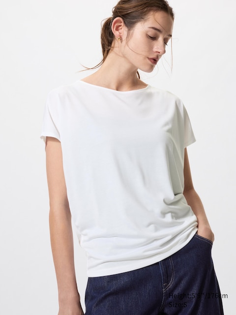 Uniqlo - T-Shirt Drapé - Blanc - M