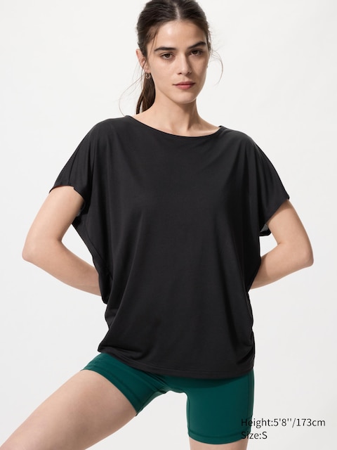 Uniqlo - T-Shirt Drapé - Noir - Xs