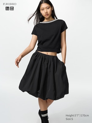 Boat Neck Cropped T-Shirt