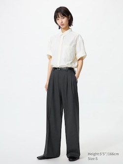 Smart Pleated Wide Trousers