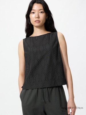 Embroidered Blouse (Sleeveless)