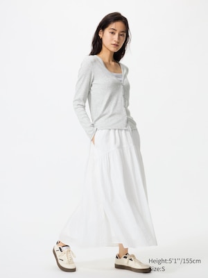 Nylon Gathered Skirt