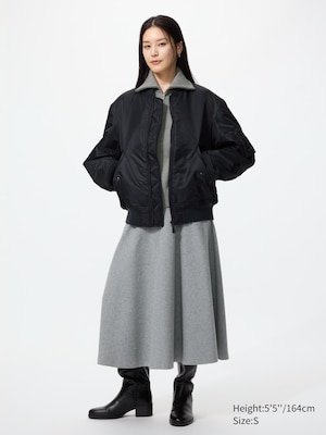 Brushed Jersey Flared Skirt