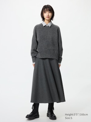 Brushed Jersey Flared Skirt