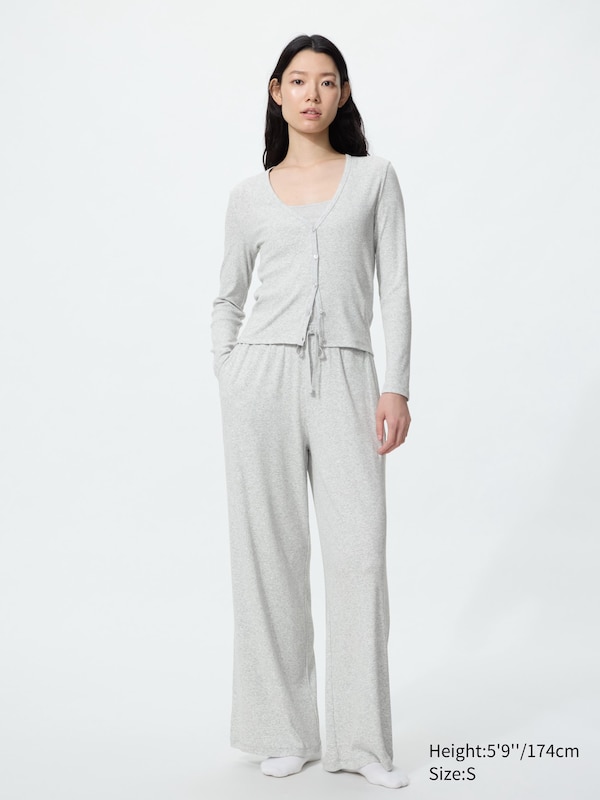 Ribbed V Neck Cardigan