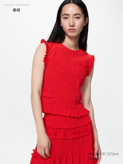 Shirring T-Shirt (Sleeveless)